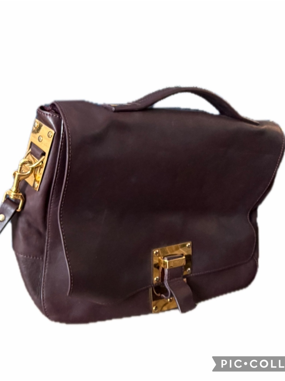 SOPHIE HULME messenger leather HANDBAG